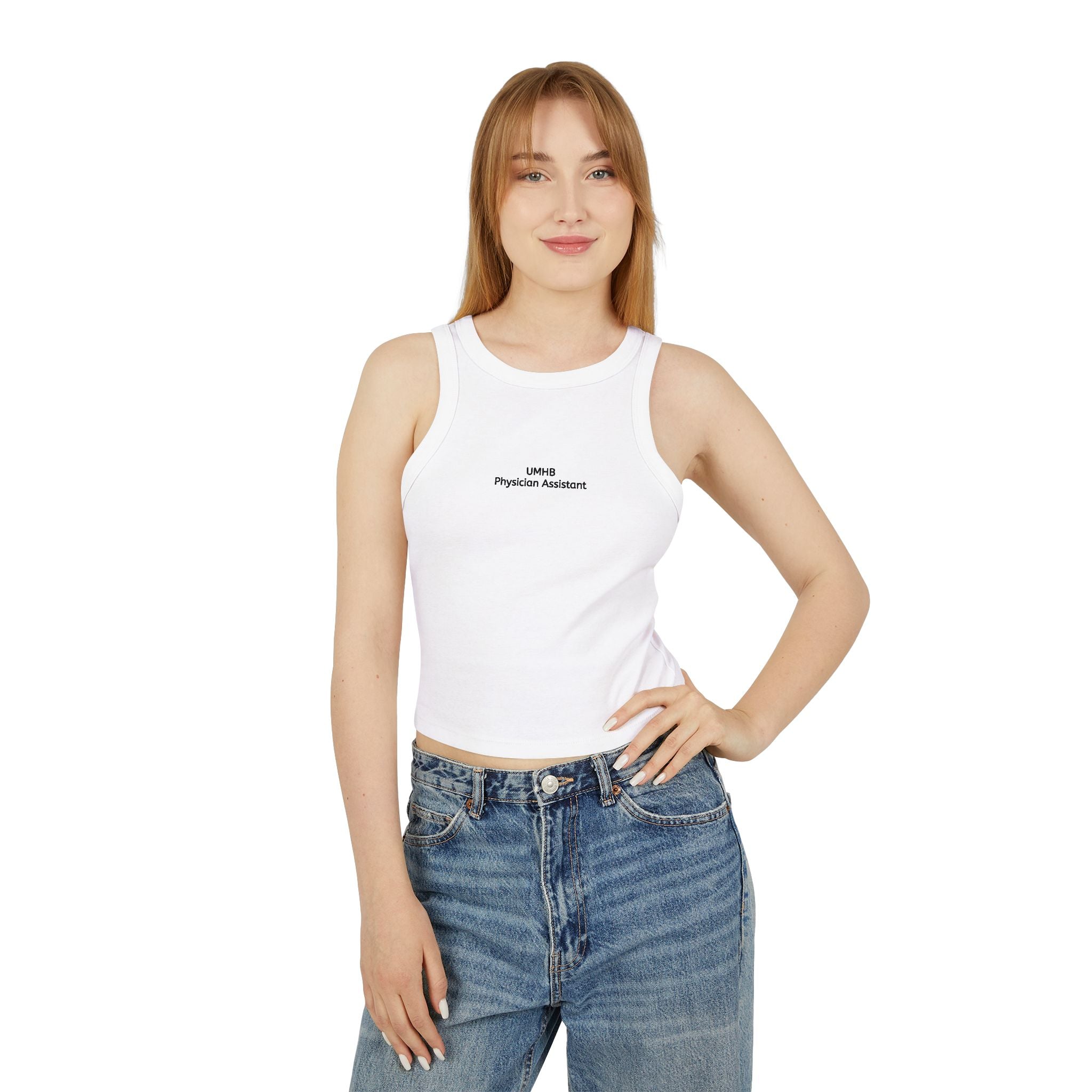 PA Student "Physician Assistant" Micro Rib Racer Tank Top