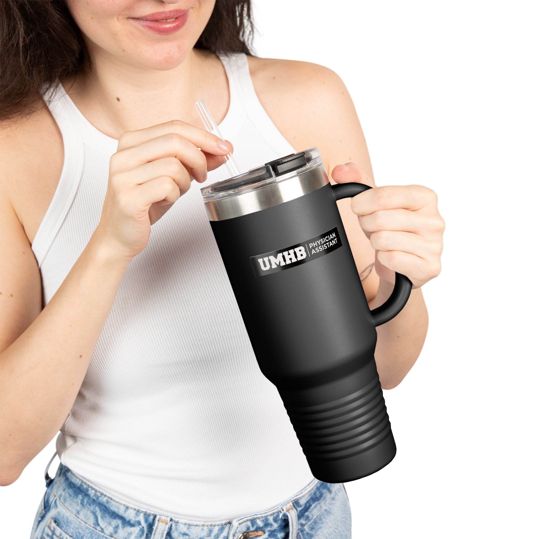40oz Insulated Travel Mug — UMHB Physician Assistant Logo Tumbler