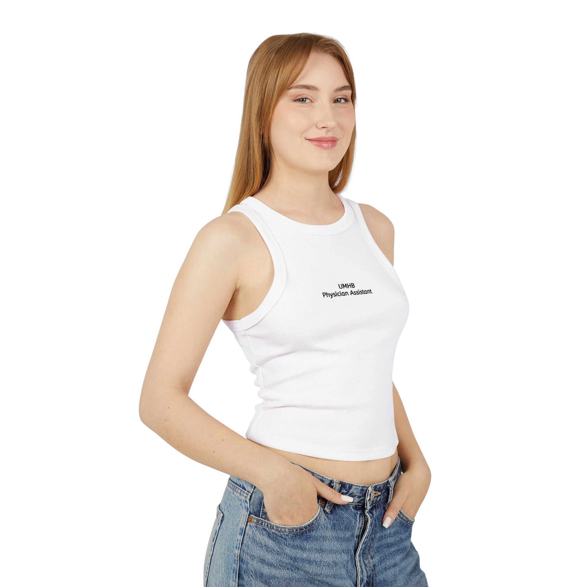 PA Student "Physician Assistant" Micro Rib Racer Tank Top